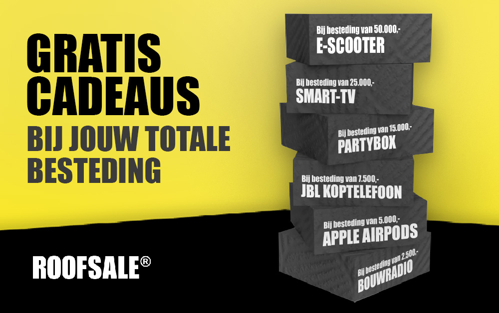 Winactie Roofsale gratis cadeau bij jouw bestelling